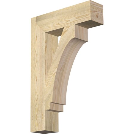 Ekena Millwork Imperial Block Rough Sawn Bracket, Douglas Fir, 6"W x 24"D x 36"H BKT06X24X36IMP05RDF